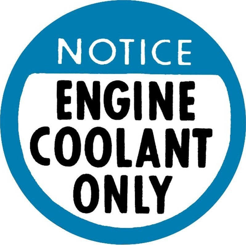 Engine Coolant Only Decal For 1978-1982 Camaro Corvette Nova Chevy/GMC Trucks