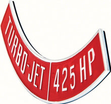 Load image into Gallery viewer, OER Diecast &quot;427&quot; Air Cleaner Emblem Set With 425 HP For 1955-1972 Chevy Models
