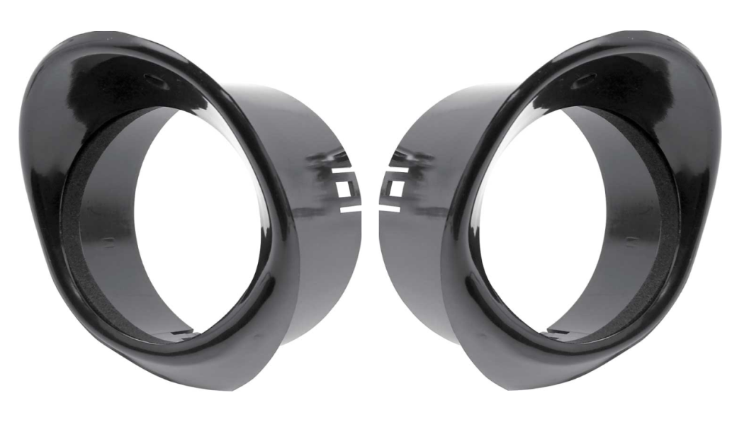 OER Black Injection Molded Dash Vent Bezel Set 1967-1968 Firebird and Camaro