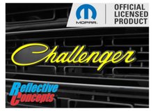Load image into Gallery viewer, Flat Black Front Challenger Script Grille Emblem For 2008-2023 Dodge Challenger
