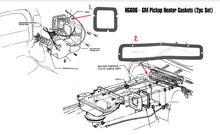 Load image into Gallery viewer, OER Standard Heater Case Gasket Set 1960-1966 Chevy and GMC Trucks Suburbans
