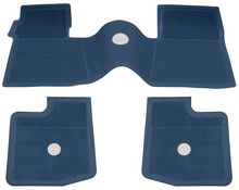 Load image into Gallery viewer, OER Dark Blue Bow Tie 3 Piece Rubber Floor Mat Set 1961-1972 Impala and Bel Air
