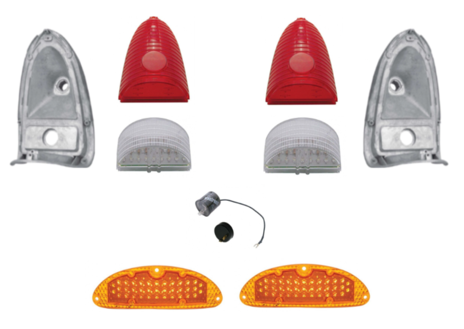 LED Tail Light Marker Light Back-Up Light Set For 1955 Chevy 150 210 & Bel Air