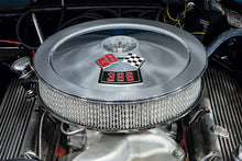Load image into Gallery viewer, OER Die-Cast 396 With 450 HP Air Cleaner Emblem Set For 1955-1972 Chevy Models
