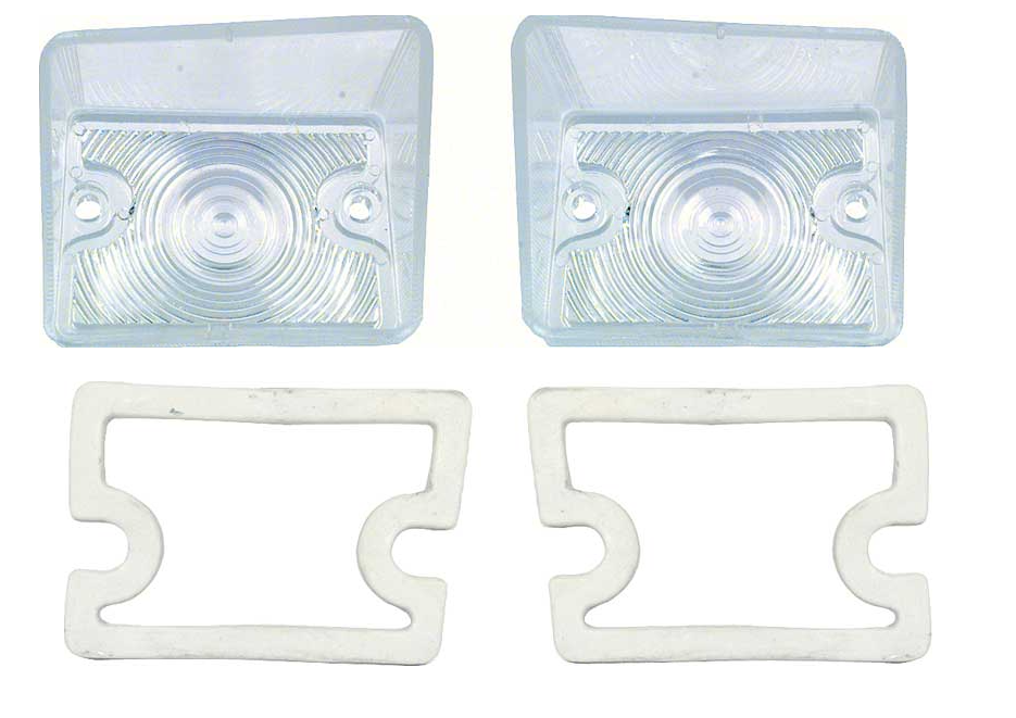 OER RS Park Lamp Lens and Gasket Set For 1967-1968 Chevy Camaro Rally Sport