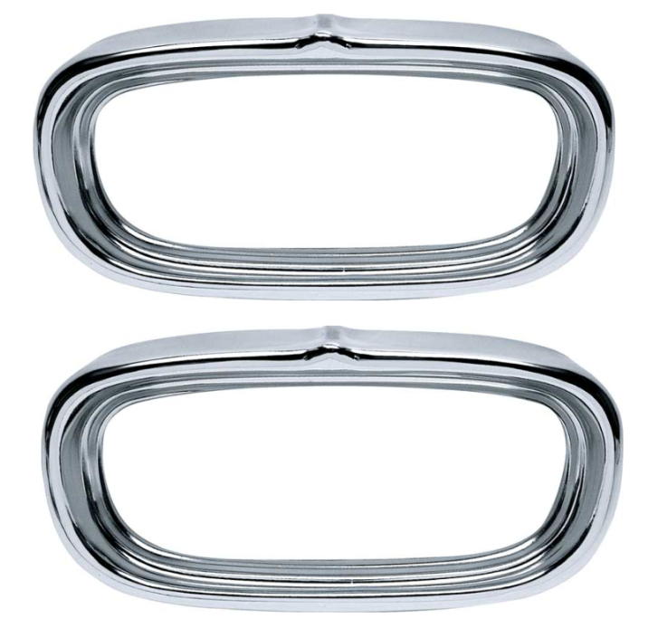 OER Chrome Park Lamp Bezel Set For 1958-1959 Chevy Pickup Trucks