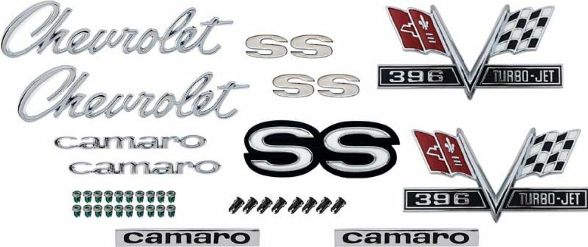 OER Emblem Barrel Nut Kit For 1967 Chevy Camaro RS And SS Models