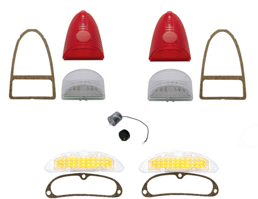 LED Tail Light Marker Light Back-Up Light Set For 1955 Chevy 150 210 & Bel Air