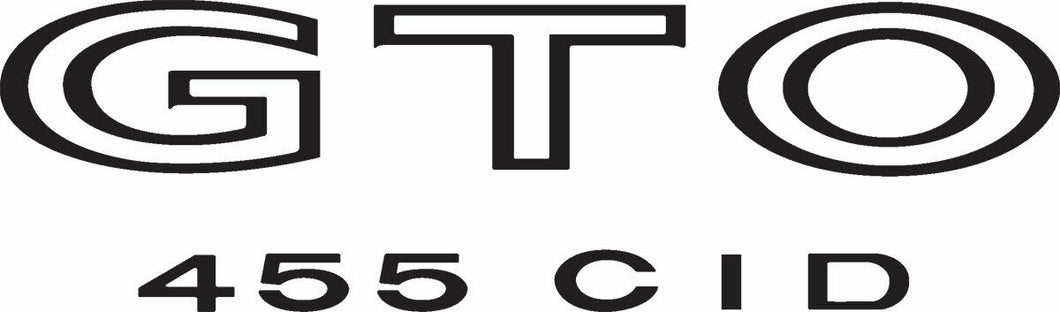 RestoParts Black Body/Fender Decal 1970-1973 Pontiac GTO 455 HO Engine