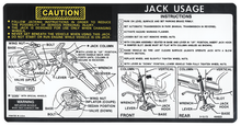 Load image into Gallery viewer, Reproduction Jack Instruction and Caution Decal 1974 Pontiac Ventura Models
