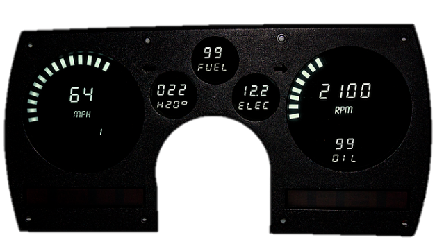 Intellitronix White LED Digital Gauge Cluster 1982-1990 Chevy Camaro Models