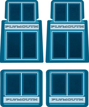 Load image into Gallery viewer, OER 4 Piece Blue/Black Carpeted Floor Mat Set 1960-1976 Plymouth Models
