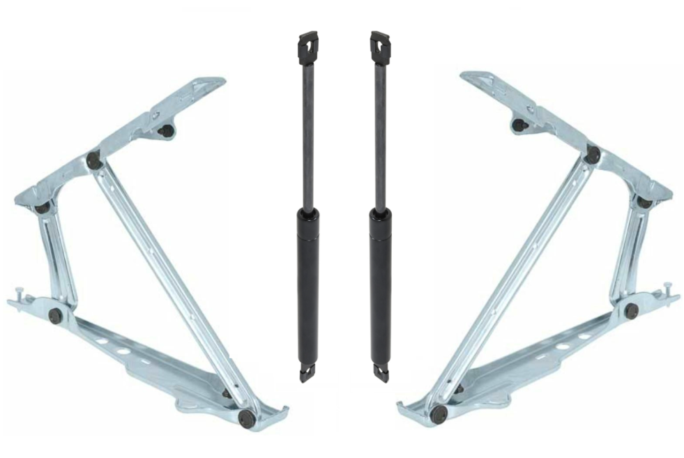 OER Hood Hinge Set With Support Struts 1982-1992 Camaro and Firebird/Trans AM