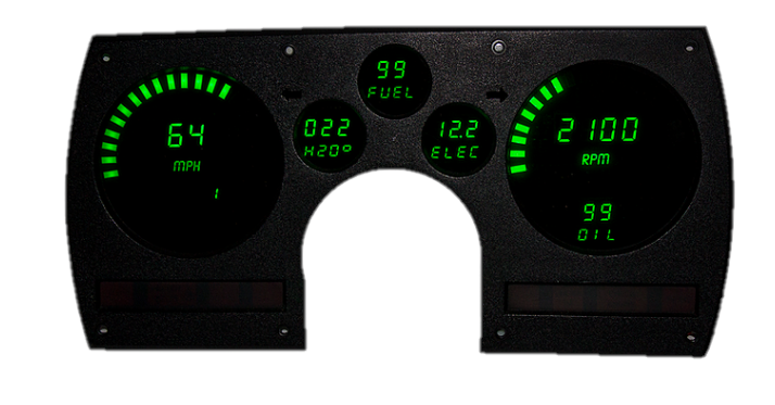 Intellitronix Green LED Digital Gauge Cluster 1982-1990 Chevy Camaro Models