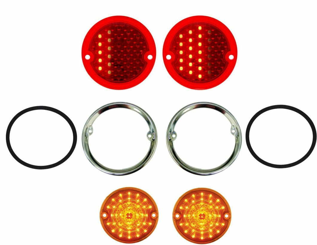 United Pacific LED Sequential Tail/Marker Light/Bezel Set 1955-1959 Chevy Truck