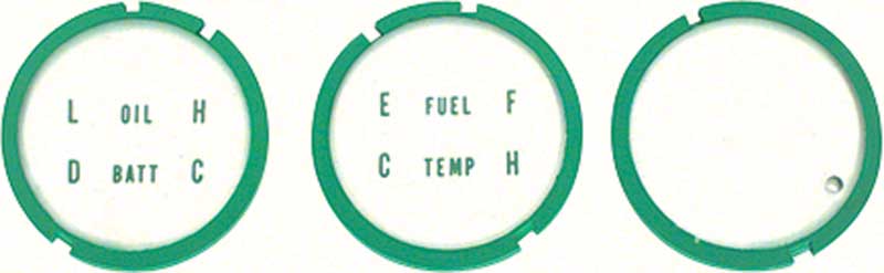 OER 3 Piece Console Gauge Lens Set For 1967 Firebird and Camaro Models