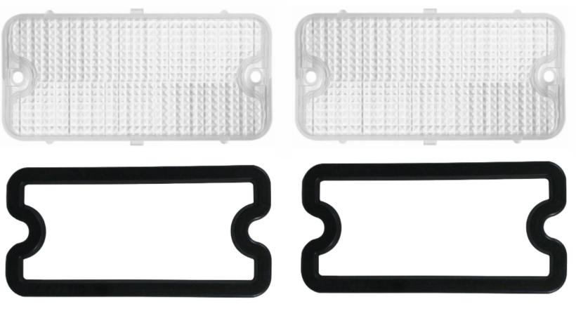 United Pacific Clear Park Light Lens and Gasket Set For 1967-1968 Chevy Trucks