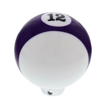 Load image into Gallery viewer, United Pacific Purple Striped #12 Pool Ball Gearshift Knob Manual Transmission
