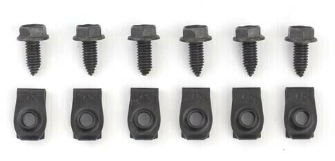 Center Hood Catch Brace Mounting Hardware Set 1974-1981 Firebird and Trans AM