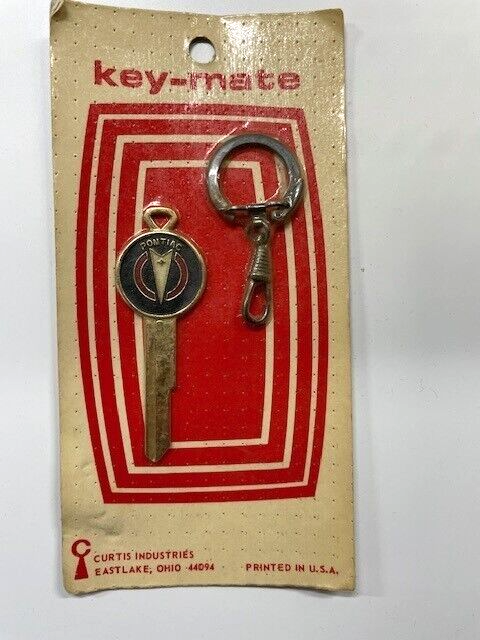 NOS Key Mate 1637 Colorcrest Gold Plated Key Blank For 1968 Pontiac Models