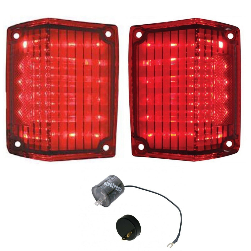 United Pacific LED Tail Light Set 1970-1972 Chevy El Camino With LED Flasher