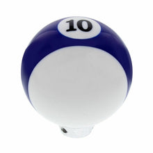 Load image into Gallery viewer, United Pacific #10 Blue Striped Pool Ball Shift Knob Manual Trans 2&quot; Diameter
