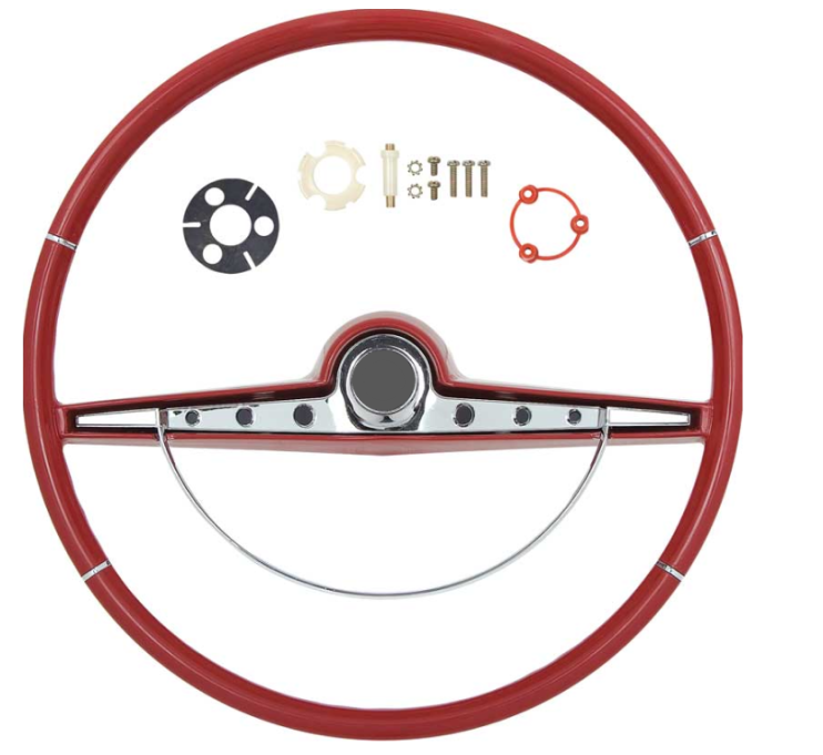 OER Red Steering Wheel Kit 1963 Chevy Impala Bel Air Biscayne