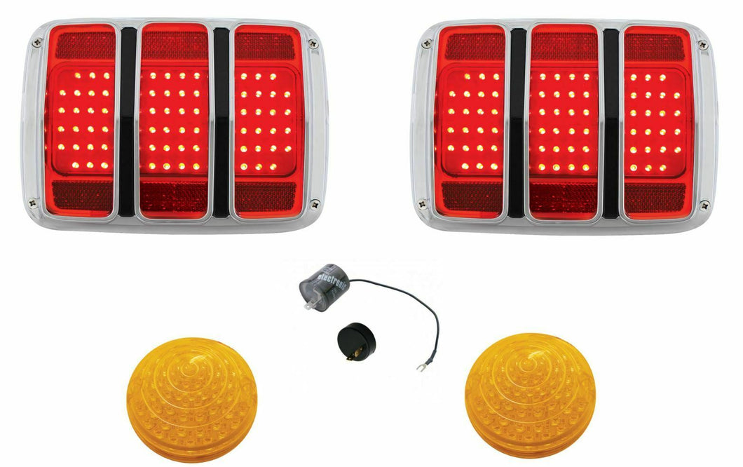 United Pacific LED Tail/Park Light Set With LED Flasher 1964-1966 Ford Mustang