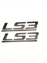 Load image into Gallery viewer, Flat Black LS3 Decal Set For Camaro Corvette GTO Firebird Trans AM Custom
