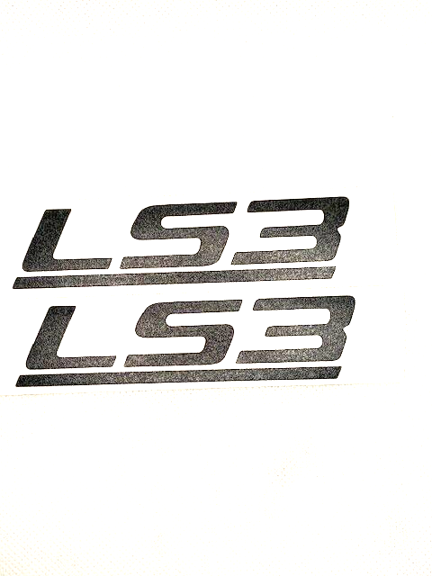 Flat Black LS3 Decal Set For Camaro Corvette GTO Firebird Trans AM Custom