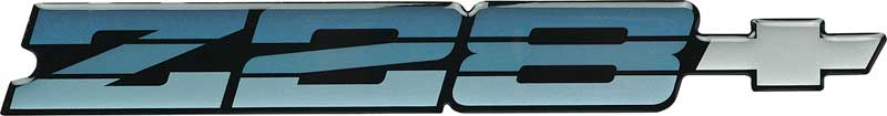 1985 Camaro Z28 Rear Panel Emblem - Blue/Silver