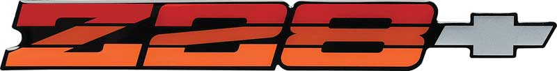 1985-86 Camaro Z28 Rear Panel Emblem - Red/Silver