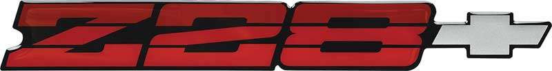 1985-87 Camaro Z28 Rear Panel Emblem - Dark Red