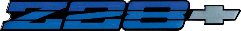 1986-87 Camaro Z28 Rear Panel Emblem - Blue Metallic