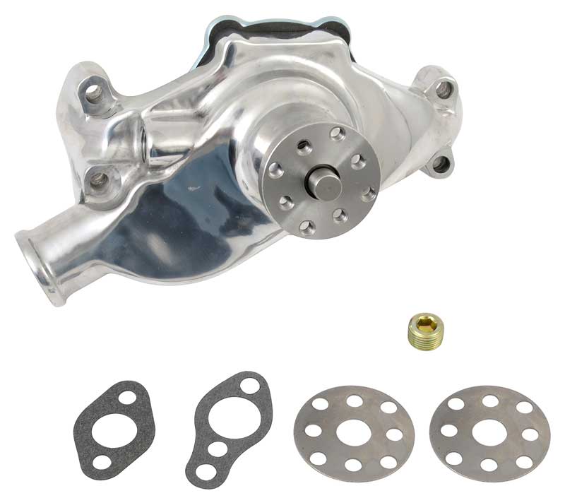 OER Authorized 153656P 1955-72 Small Block Short Water Pump - Polished Aluminum Bel Air, Brookwood, Chevelle, Corvette, Caprice, GM Truck, Blazer, Camaro, Impala, Chevy II Nova