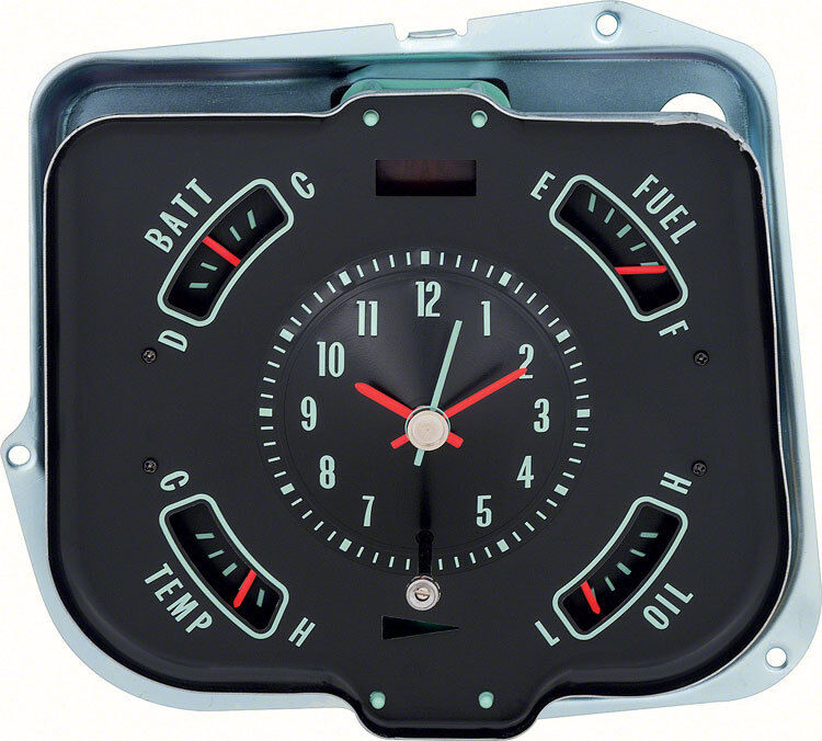 OER Reproduction Gauge Cluster Assembly With Clock For 1968 Chevelle & EL Camino