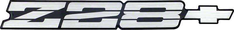 1991-92 Camaro Z28 Rear Panel Emblem - Silver & Black