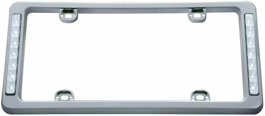 United Pacific 14 Bright White LED Backup Light Chrome License Plate Frame