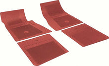 Load image into Gallery viewer, OER 4 Piece Red Floor Mat Set With Bow Tie 1958-1981 Chevrolet Models
