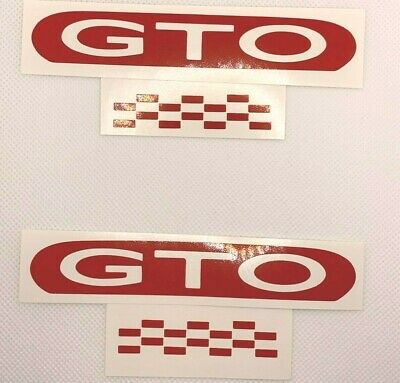 Red Fender Emblem Lettering Overlay Decal Set 2004-2005 Pontiac GTO