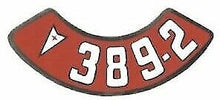 Load image into Gallery viewer, OER Air Cleaner Decal 389-2V 1959-1977 GTO Catalina Firebird Bonneville
