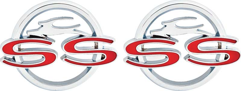 OER Zinc Diecast Quarter Panel Emblem Set For 1962 Chevy Impala SS Models