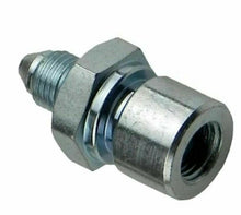 Load image into Gallery viewer, Steel Brake Line/Hose Adapter Fitting 3 AN Male to 3/8&quot;-24 Female
