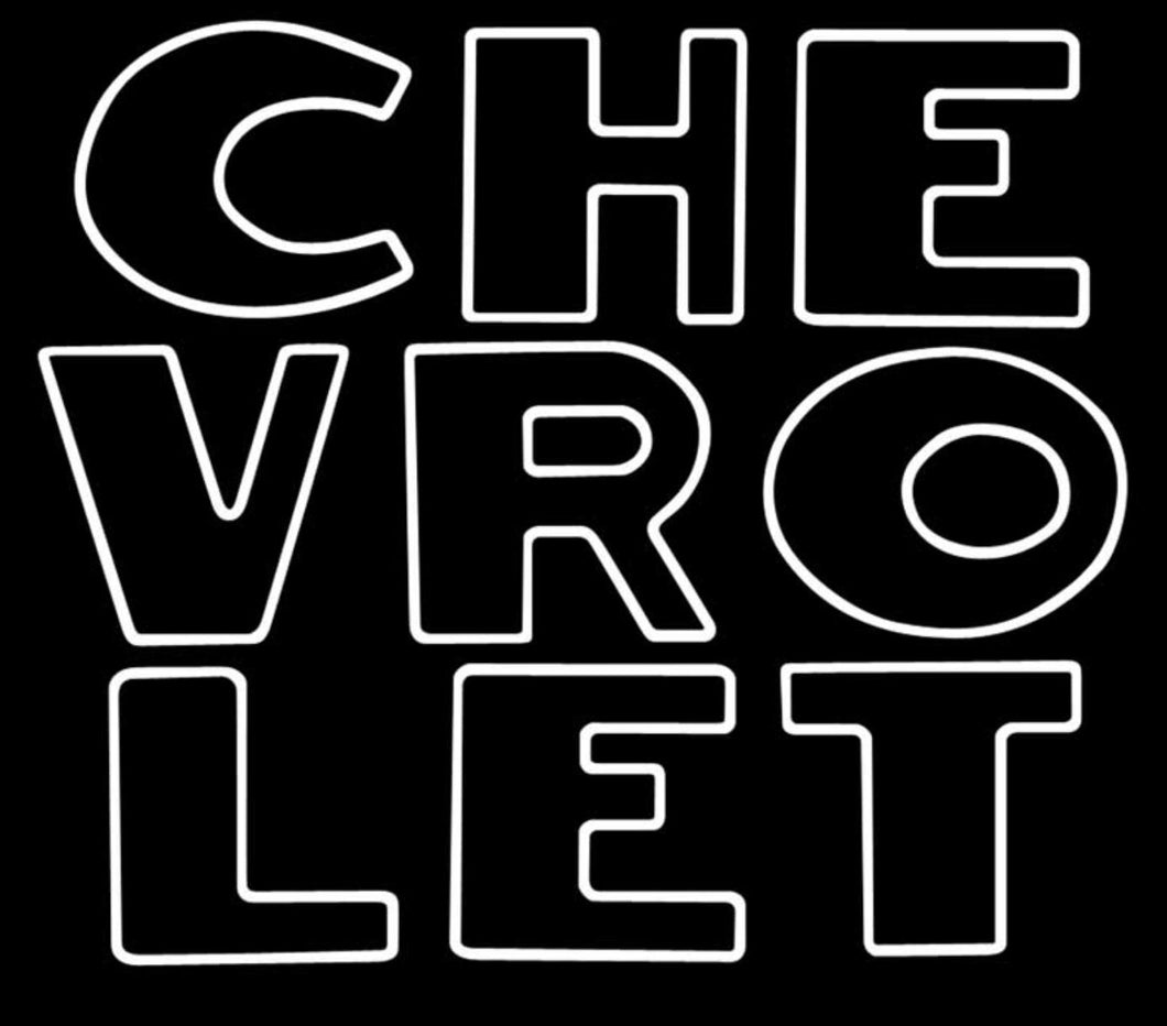 OER Black Tailgate Letter Decal Set 1947-1953 Chevy Stepside Pickup Truck