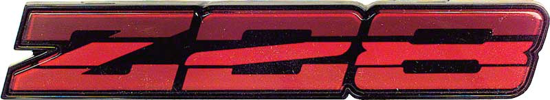 1985-87 Camaro Z28 Rocker Emblem Dark Red