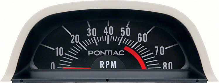 OER Hood Tachometer 5500RPM Redline For V8 Engines 1969 Pontiac Firebird GTO
