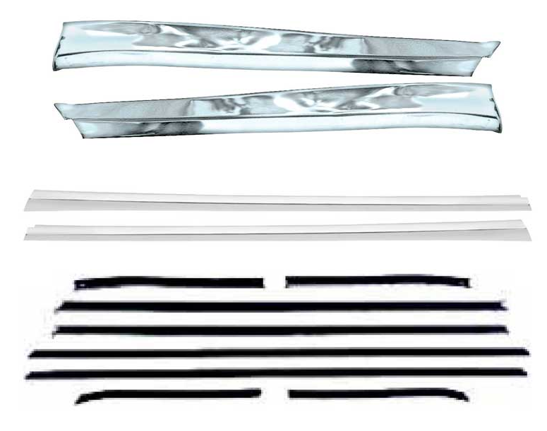 OER Outer Door & Quarter Reveal Molding and Windowfelt Set 1968 Chevy Camaro