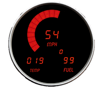 Load image into Gallery viewer, Intellitronix Red LED Digital Gauge Cluster 1955-1986 Jeep CJ Models
