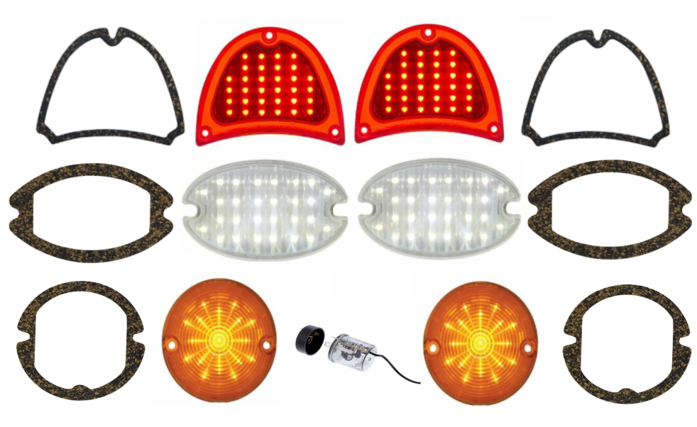 1957 Chevy Bel Air LED Tail Lamp Back-Up Lamp Parking Lamp LED Flasher Light Set