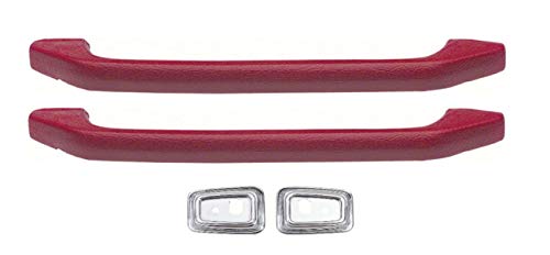 OER Deluxe Interior Grab Handle and Bezel Set 1968-1969 Chevy Camaro (Red)